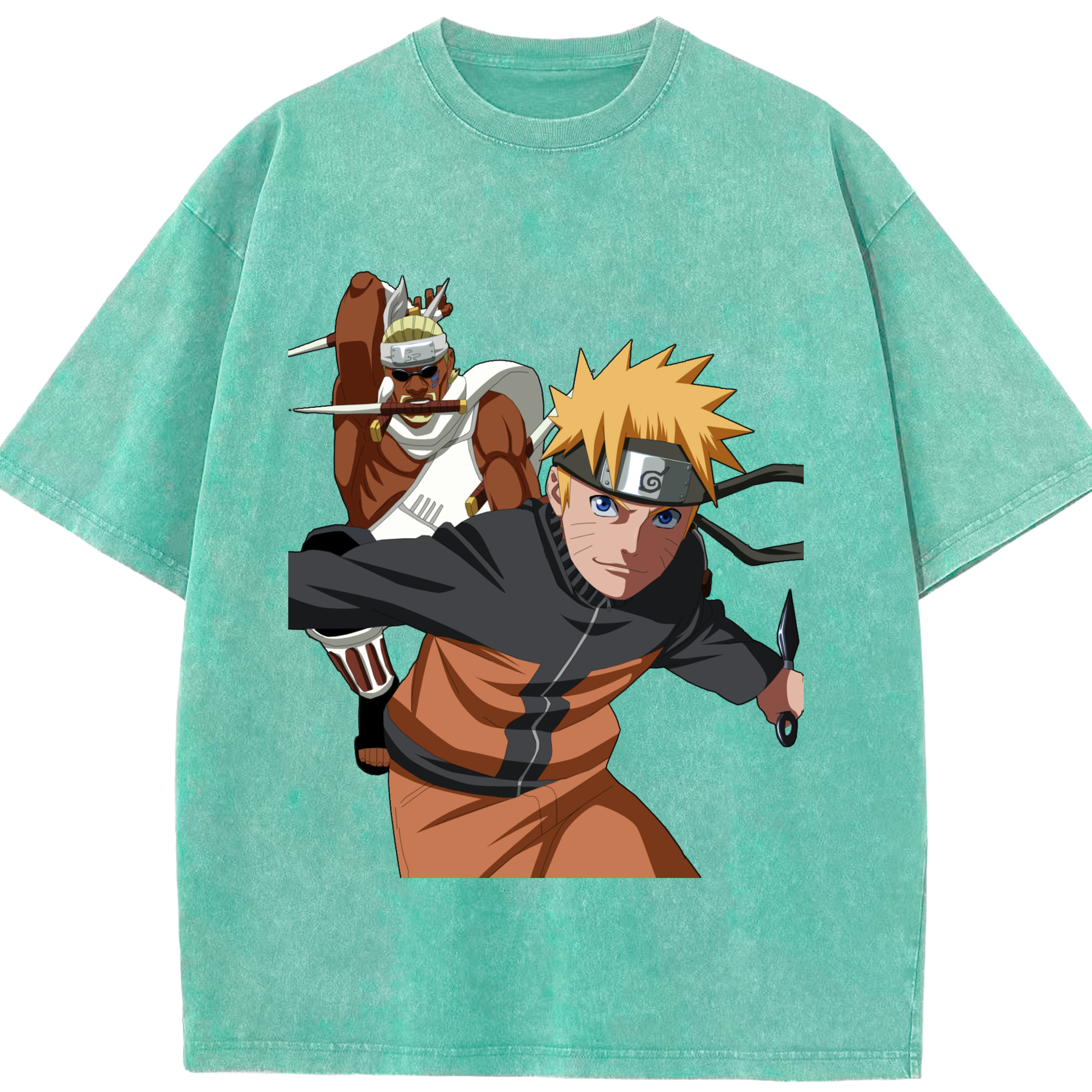 （画像用） NARUTO -ナルト- うずまき ナルト Uzumaki Naruto 綿100% ヴィンテージ風 半袖Tシャツ（フロントプリント）